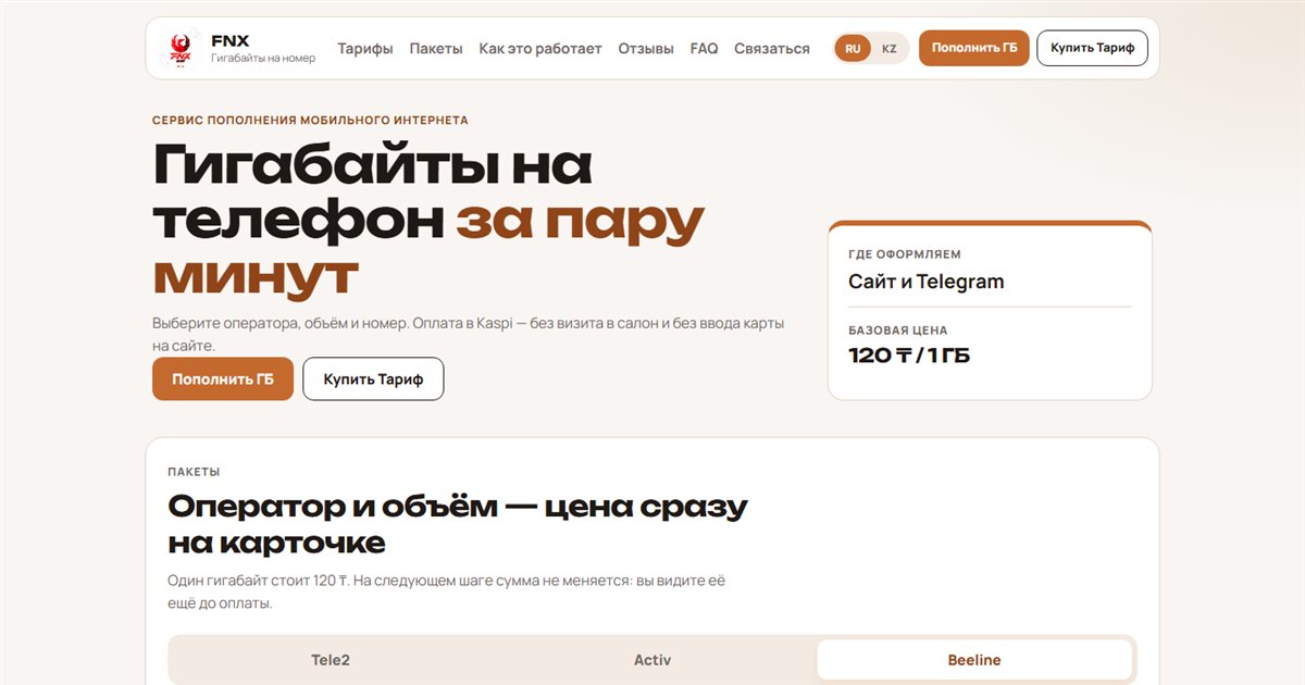 Сайт fnxgb.kz